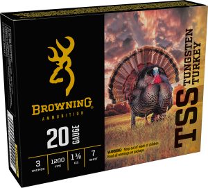 Browning Ammo B193922037 TSS Tungsten Turkey 20Gauge 3" 1 1/2oz Tungsten 7Shot 5 Per Box/10 Case