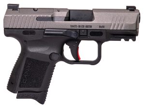 Canik HG5610TN TP9 Elite Subcompact 9mm Luger 3.60" 15+1,12+1 Black Frame with with Optic Cut Tungsten Gray Cerakote Steel Slide, Interchangeable Backstrap Grip & Picatinny Rail
