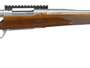 Ruger 57107 Hawkeye Hunter Full Size 308 Win 4+1 20"  Satin Stainless Steel Threaded Barrel, Picatinny Rail Steel Receiver, Fixed American Walnut w/Pistol Grip Stock