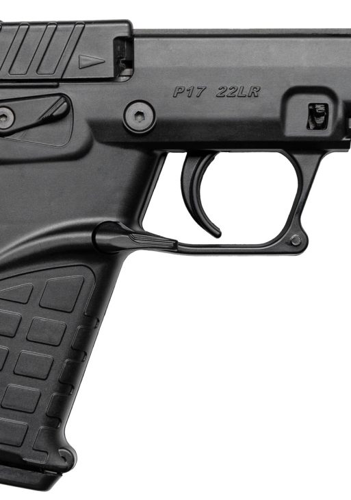 Kel-Tec P17BBLK P17  Compact Frame 22 LR 16+1 3.80" Black Steel Threaded Barrel, Black Serrated Slide, Black Polymer Frame w/Picatinny Rail, Textured Grip, Ambidextrous