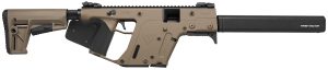 Kriss USA KV45CFD22 Vector CRB G2 45 ACP 10+1 16" Black Barrel Shroud, FDE Rec & Fixed Stock, Black California Paddle Grip, Flip Up Sights