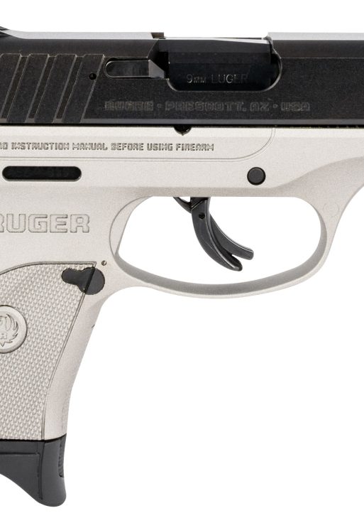 Ruger 3290 EC9s  9mm Luger Black Oxide Alloy Steel 3.12" Barrel 7+1, Savage Silver Cerakote Glass-Filled Nylon Frame, Black Oxide Hardened Alloy Steel Slide, Manual Safety