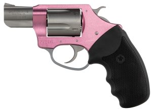 Charter Arms 93830 Undercover Southpaw 38 Special, 5 Shot 2" Matte Stainless Steel Barrel & Cylinder, Pink Aluminum Frame w/Black Finger Grooved Rubber Grip, Exposed Hammer