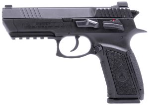 IWI US J941PSL910-II Jericho 941 Enhanced 9mm Luger Caliber with 3.80" Barrel, 10+1 Capacity, Overall Black Finish, Picatinny Rail Frame, Serrated Steel Slide & Polymer Grip