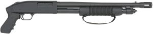 Mossberg 50697 590 Cruiser 12 Gauge Pump 3" 6+1 18.50" Matte Blued Stand-Off Breacher Barrel, Matte Blued Stainless Steel Receiver, Black Pistol Grip