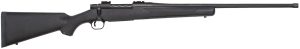 Mossberg 28131 Patriot  Full Size 7mm Rem 3+1 24" Matte Blued Fluted Threaded Barrel, Drilled & Tapped Matte Blued Stainless Steel Receiver, Black Fixed Synthetic Stock, Right Hand