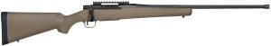 Mossberg 28090 Patriot Predator Full Size 6.5 PRC 4+1 24" Matte Blued Fluted Threaded Barrel, Matte Blued Stainless Steel Receiver w/Picatinny Rail, Flat Dark Earth Fixed Synthetic Stock, Right Hand