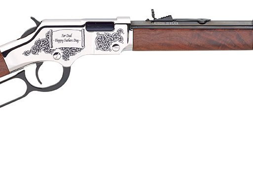 Henry H004SFD Golden Boy Fathers Day Full Size 22 Long/22 LR/22 Short, 16 LR/21 Short, 20" Blued Octagon Barrel Nickel-Plated Steel Receiver American Walnut Right Hand