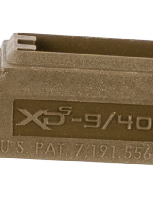 Springfield Armory XDS5902MFDE Backstrap Sleeve  made of Polymer with Flat Dark Earth & 1 Piece Design for 9mm Luger Springfield XD-S with #2 Backstrap & 3"-4" Barrel