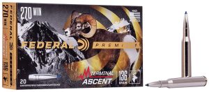 Federal P270TA1 Premium Terminal Ascent 270Win 136gr 20 Per Box/10 Case
