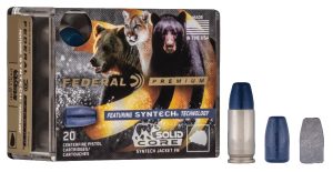 Federal P45SHC1 Premium  45ACP+P 240gr Solid Core Synthetic Flat Nose 20 Per Box/10 Case