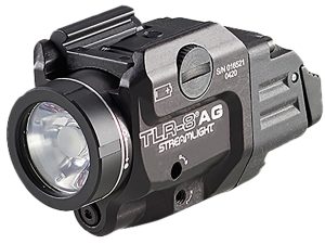 Streamlight 69434 TLR-8A Flex w/Laser Black Anodized Aluminum, 500 Lumens White LED, Green Laser 140 Meters Beam, Rail Clamp Mount