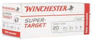 Winchester Ammo TRGT208VP Super-Target  20Gauge 2.75" 7/8oz 8Shot 100 Box/2 Case *Value Pack