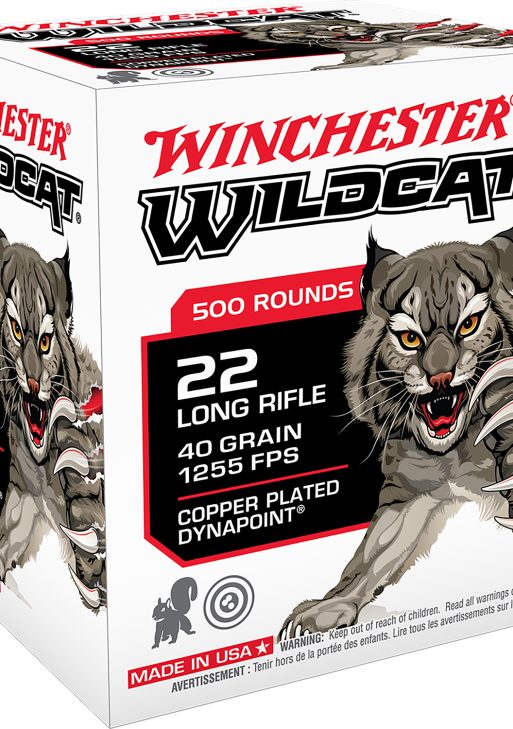 Winchester Ammo WW22LRB Wildcat  22LR 40gr Copper Plated DynaPoint 500 Per Box/10 Case *Bulk