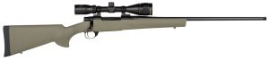 Howa HGP27MMG M1500 Gamepro Gen2 7mm Rem Mag 3+1 24" Threaded Barrel, Blued Metal Finish, Green Fixed Hogue Pillar-Bedded Overmolded Stock, Includes GamePro 4-12x40mm Scope
