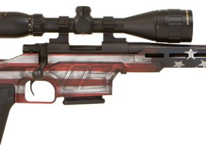 Howa HMXL65GUSA M1500 Mini Excel Lite 6.5 Grendel 5+1 20" TB American Flag Cerakote Black Folding HTI Excl Lite Chassis Stock