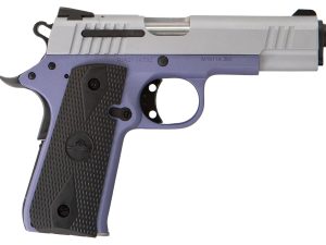 Citadel CIT380OLALA M1911 Baby Compact Frame 380 ACP 7+1, 3.75" Stainless Steel Barrel, Silver Serrated Steel Slide, Crushed Orchard Cerakote Aluminum Frame w/Beavertail, Ambidextrous
