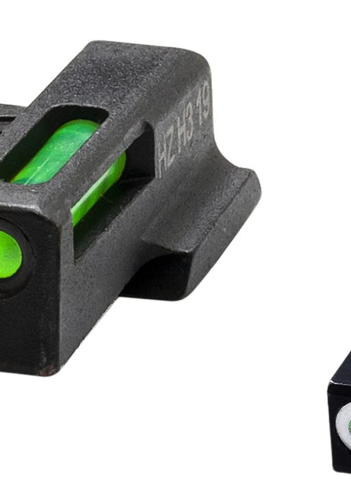HiViz 9EZN321 LiteWave H3 Sight Set for S&W 9EZ Green Tritium White Outline Front Sight-Green Fiber Optic Rear Sight