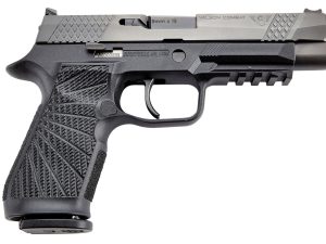 Wilson Combat SIGWCP320FPBATC P320  9mm Luger 17+1 4.70" Black Steel Barrel, Black DLC Serrated Stainless Steel Slide, Black Polymer Frame w/Picatinny Rail, Curved Trigger, Black Polymer Grip