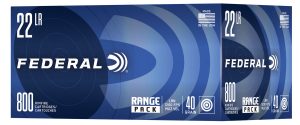 Federal 729B800 Champion Training Range Pack 22LR 40gr Lead Round Nose 800 Per Box/4 Case *Bulk