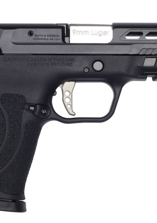 Smith & Wesson 13225 Performance Center M&P Shield EZ M2.0 9mm Luger 3.80" 8+1 Matte Black Black Armornite Stainless Steel Ported Slide Black Polymer Grip Sliver Colored Accents