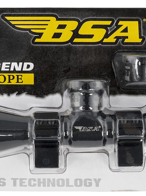 BSA 35039X40AOWRTB Sweet 350 Legend Black Matte 3-9x40mm AO 1" Tube 30/30 Reticle Features Weaver Rings