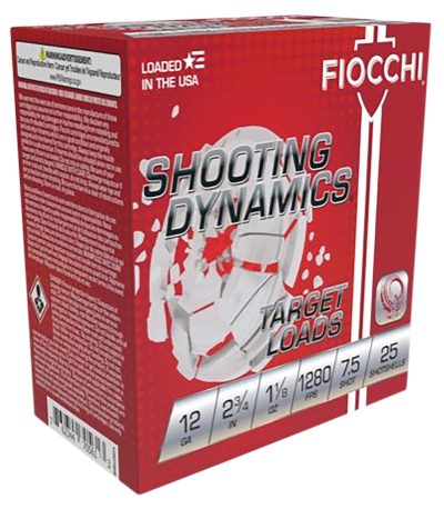 Fiocchi 12SDHV75 Shooting Dynamics Target 12Gauge 2.75" 1 1/8oz 7.5Shot 25 Per Box/10 Case