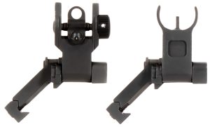 Aim Sports MT45FS AR Low Profile 45 Degree Flip-Up Sight Set  Black Anodized 45 Degree Low Profile for AR-15