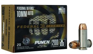 Federal PD10P1 Punch Personal Defense 10mmAuto 200gr Jacketed Hollow Point 20 Per Box/10 Case
