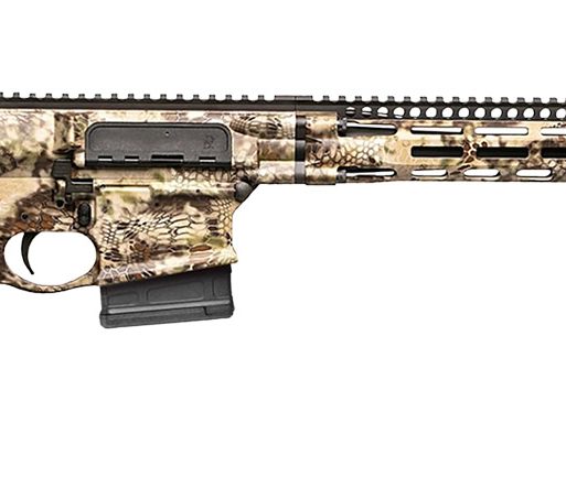 Daniel Defense 0215800300047 DD5 V4 Hunter 260 Rem 18" 5+1 Kryptek Highlander Black 6 Position w/SoftTouch Overmolding Stock Black Polymer Grip Right Hand