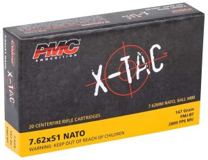 PMC 762X X-Tac  7.62x51mmNATO 147gr Full Metal Jacket Boat Tail 20 Per Box/25 Case