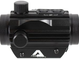 Aim Sports RD120PE Micro Dot  5 MOA Black Anodized 1x20mm Red/Green Dual Illuminated