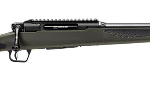 Savage Arms 57655 Impulse Hog Hunter 30-06 Springfield 4+1 Matte Black 20" Threaded Barrel/Rec, Matte OD Green Fixed AccuStock with AccuFit, Includes Detachable Box Mag