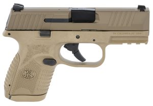 FN 66100819 509 Compact 9mm Luger 3.70" Barrel 10+1, Flat Dark Earth Polymer Frame With Mounting Rail, Flat Dark Earth Stainless Steel Slide, No Manual  Safety