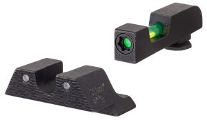 Trijicon 601104 DI Night Sight Set  Green/Tritium/Fiber Optic Front Sight-Green Tritium Black Outline Rear Sight Glock 20/21 Large Frame