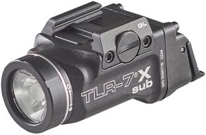 Streamlight 69400 TLR-7 X Sub  Black Anodized 500 Lumens  White LED Glock 43X MOS/48 MOS/43X/48