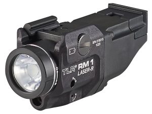 Streamlight 69446 TLR-1 RM w/Laser Black Anodized Aluminum,  500 Lumens White LED Bulb/Red Laser, 210 Meters Beam, Picatinny Rail Mount