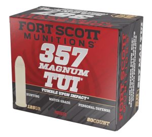 Fort Scott Munitions 357MAG125SCV Tumble Upon Impact (TUI)  357Mag 125gr Solid Copper Spun 20 Per Box/25 Case