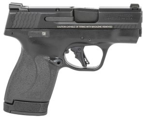Smith & Wesson 13250 M&P Shield Plus Micro-Compact 9mm Luger 10+1/13+1, 3.10" Black Stainless Steel Barrel, Matte Black Armonite Serrated Slide, Matte Black Polymer Frame, No Thumb Safety