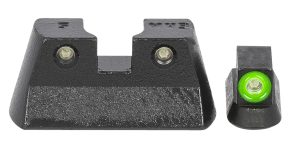 Meprolight USA 477773111 Hyper-Bright  Green Tritium Green Outline Front Sight-Green Tritium Black Outline Rear Sight CZ 75/82/83/85