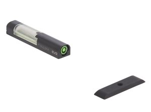 Meprolight USA 632013108 FT Bullseye Front Sight Green/Tritium/Fiber Optic, Black Frame, Compatible w/Glock Gen 1-5, Post Mount