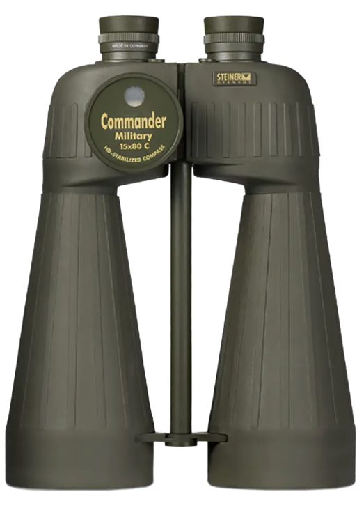 Steiner 2693 M1580 Reticle & Compass 15x80mm Range Finding Reticle Floating Prism Sports-Auto Focus, OD Green Makrolon w/Rubber Armor Features Compass