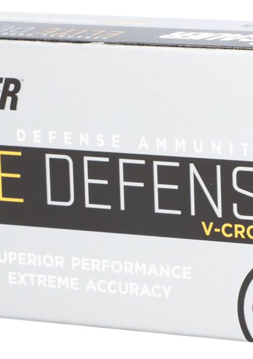Sig Sauer E9MMA250 Elite Performance  9mmLuger 124gr V-Crown Jacketed Hollow Point 50 Per Box/10 Case