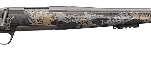 Browning 035540299 X-Bolt Mountain Pro 6.8 Western 3+1 24" MB Fluted Tungsten Gray Cerakote Accent Graphic Black Carbon Fiber Stock Right Hand (Full Size)