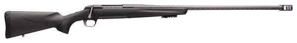 Browning 035543282 X-Bolt Pro Long Range 6.5 Creedmoor 4+1 26" Skip Fluted Heavy Barrel, Recoil Hawg Muzzle Brake, Spiral Fluted Bolt, Carbon Gray Elite Cerakote, Natural Carbon Fiber  Stock