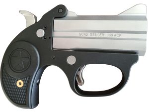 Bond Arms BASL Stinger  380 ACP 2rd 3" Matte Stainless Steel Barrel, Anodized 7075-T6 Aluminum Frame, Rebounding Hammer, Blade Front/Fixed Rear Sights, Rubber Grip, Manual Safety
