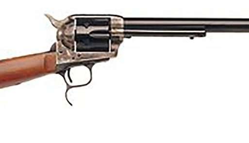 Cimarron MP419 Revolving Carbine  Full Size 45 Colt (Long Colt) 6 Shot 18" Blued Stainless Steel Barrel, Color Case Hardened Stainless Steel Receiver, Walnut Shoulder Stock, Right Hand