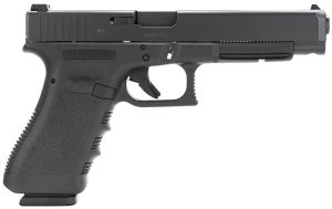 Glock PI3530103 G35 Gen3 Competition 40 S&W 15+1 5.31" Black Polygonal Rifled Barrel, Black Frame & Slide, Finger Grooved Rough Texture Grip, Adjustable Sights, Safe Action Trigger