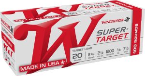 Winchester Ammo TRGT207VP Super-Target  20Gauge 2.75" 7/8oz 7.5Shot 100 Per Box/2 Case