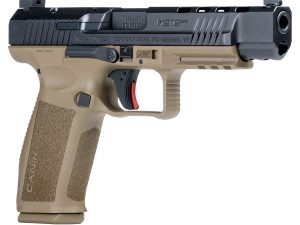 Canik HG5635N Mete SFx Full Size Frame 9mm Luger 20+1/18+1, 5.20" Black Match Grade Barrel Black Nitride Serrated Steel Slide, Flat Dark Earth Polymer Frame w/Picatinny Rail, Ambidextrous